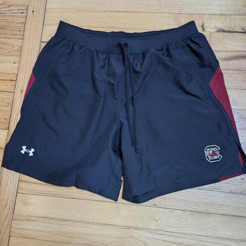 Under Armour Black and Red Men's Shorts